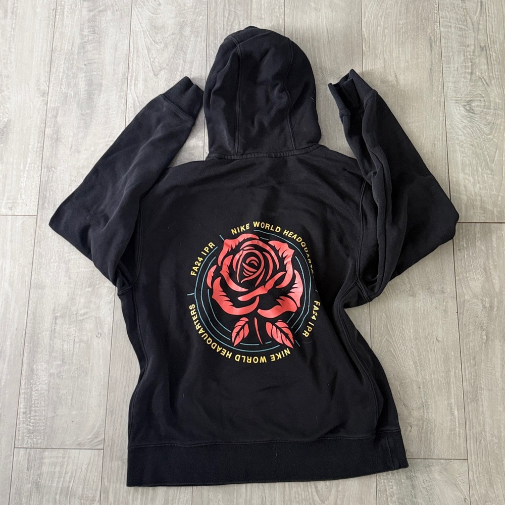 Nike Men's Black Pullover Hoodie Medium - Picture 5 of 9